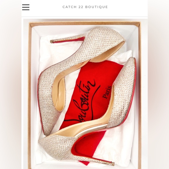 Christian Louboutin 'Iriza' Glitter Specchio 100 Sz 38 (US 7.5) - Picture 6 of 10